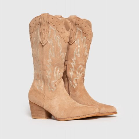 Botte de cowboy style santiag confortable avec motifs