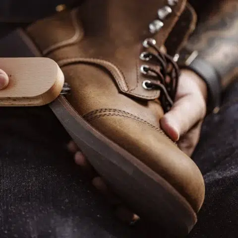 Bottes vintage en cuir véritable et étanches