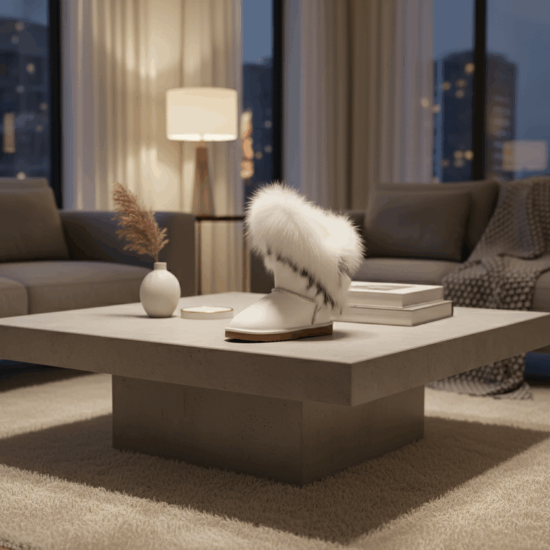 Bottes hiver fourrure renard laine chaude glands ethnique metafield ai image 1 unknown df180a97